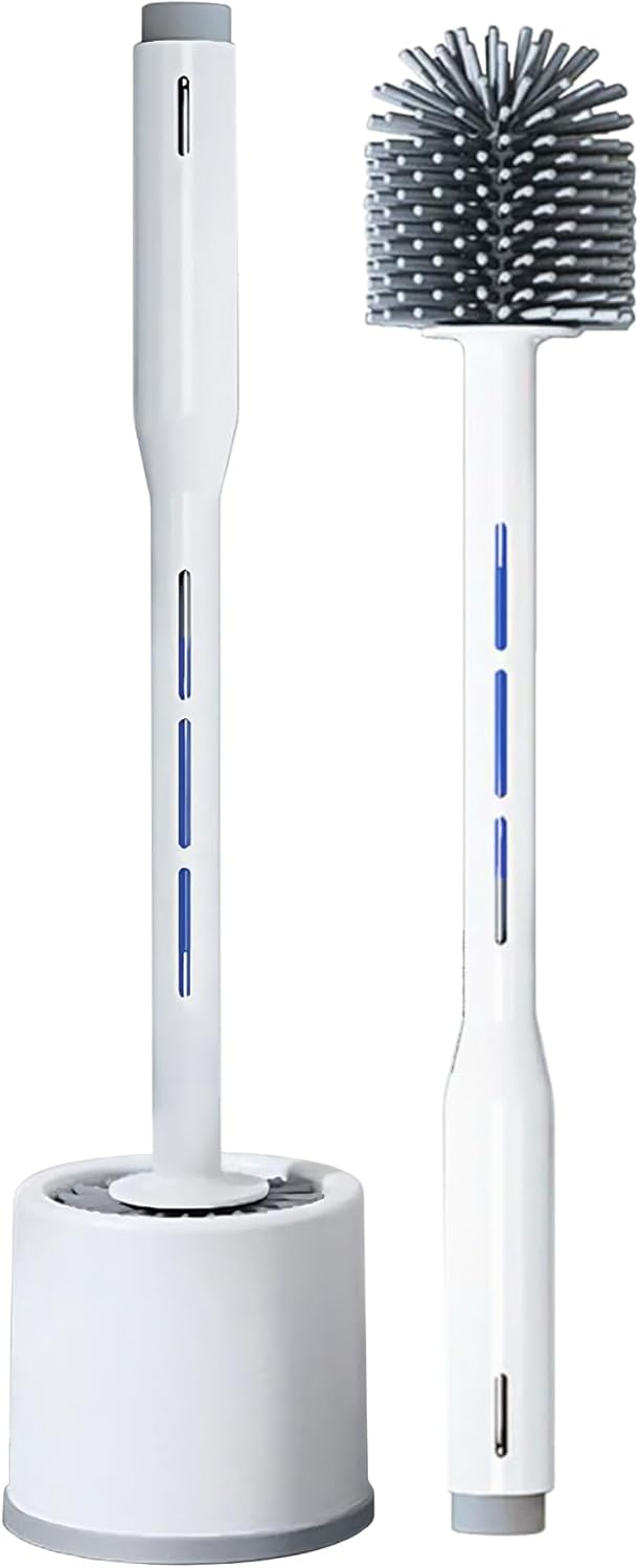 Scrub Genie Toilet Brush with Holder and Cleaner