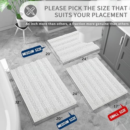 Yimobra Ultra Plush Chenille Bath Mat 24 x 17
