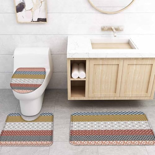 ZOE GARDEN Boho Geometric Bathroom Set