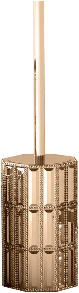 Nu Steel Resin Toilet Brush with Holder Gold Finish