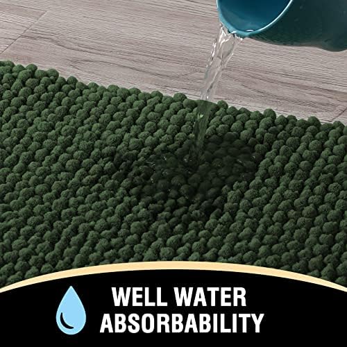 HVERSAILTEX Bath Rugs Set of 2 Non-Skid Plush Runner