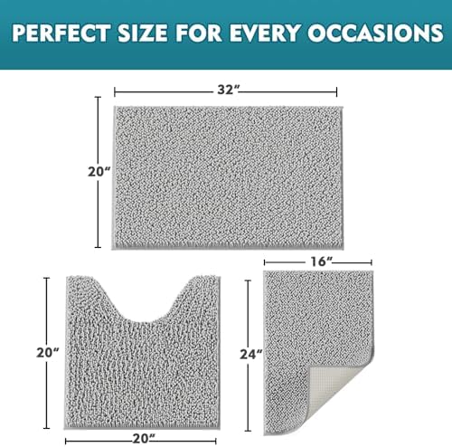 RUN HELIX 3 Piece Bathroom Rug Set 1