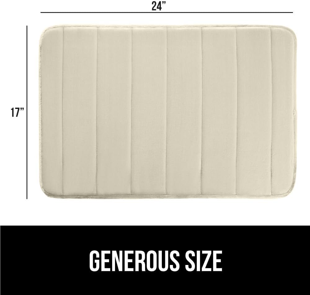 GORILLA GRIP Memory Foam Bath Rug with Dots 24x17