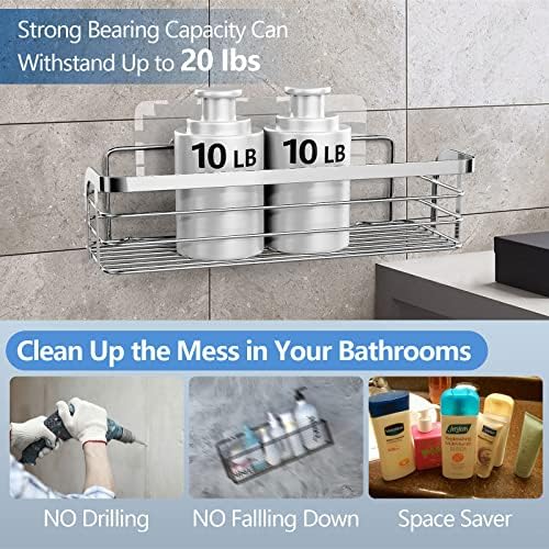 Smatorga Adhesive Shower Caddy 2 Pack Organizer