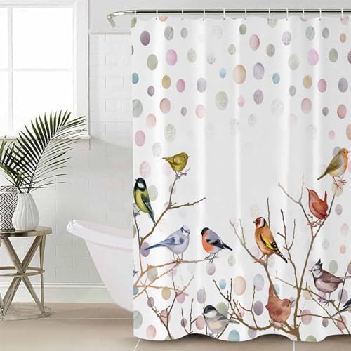 ZOE GARDEN Brids White Bathroom Set with Rug and Accessories