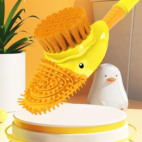 Diving Duck Toilet Brush with Soft Silicone Head and Wall Mount Base