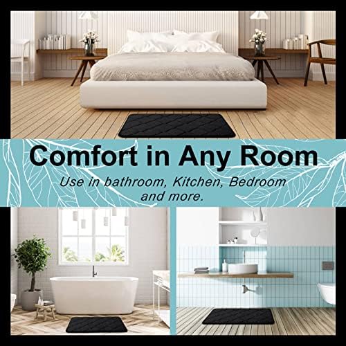 OLANLY Memory Foam Bath Mat 24x16 Black