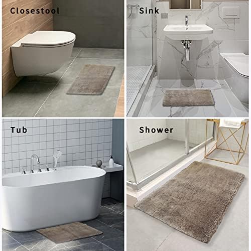 FIFU Bath Rug Mat 17x24 Non-Slip Microfiber 1