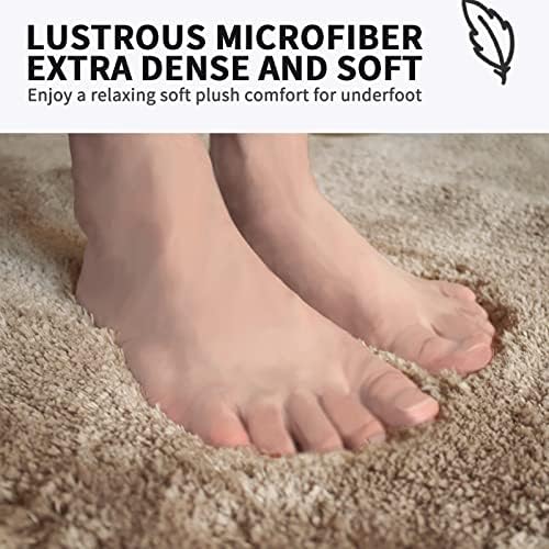 FIFU Bath Rug Mat 17x24 Non-Slip Microfiber 1