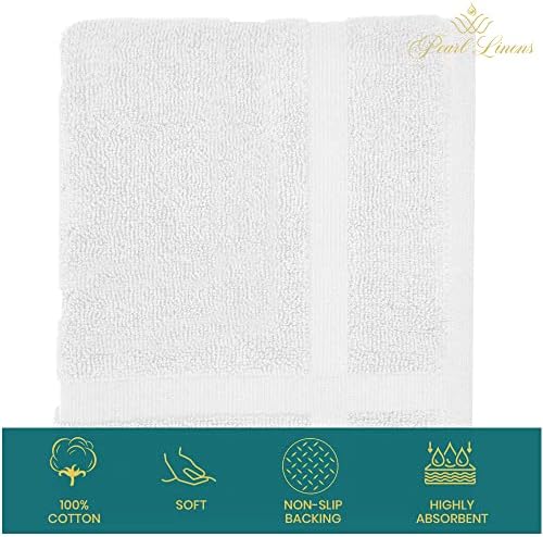 Pearl Linens 6 Pack Cotton Bath Mats 20x30in