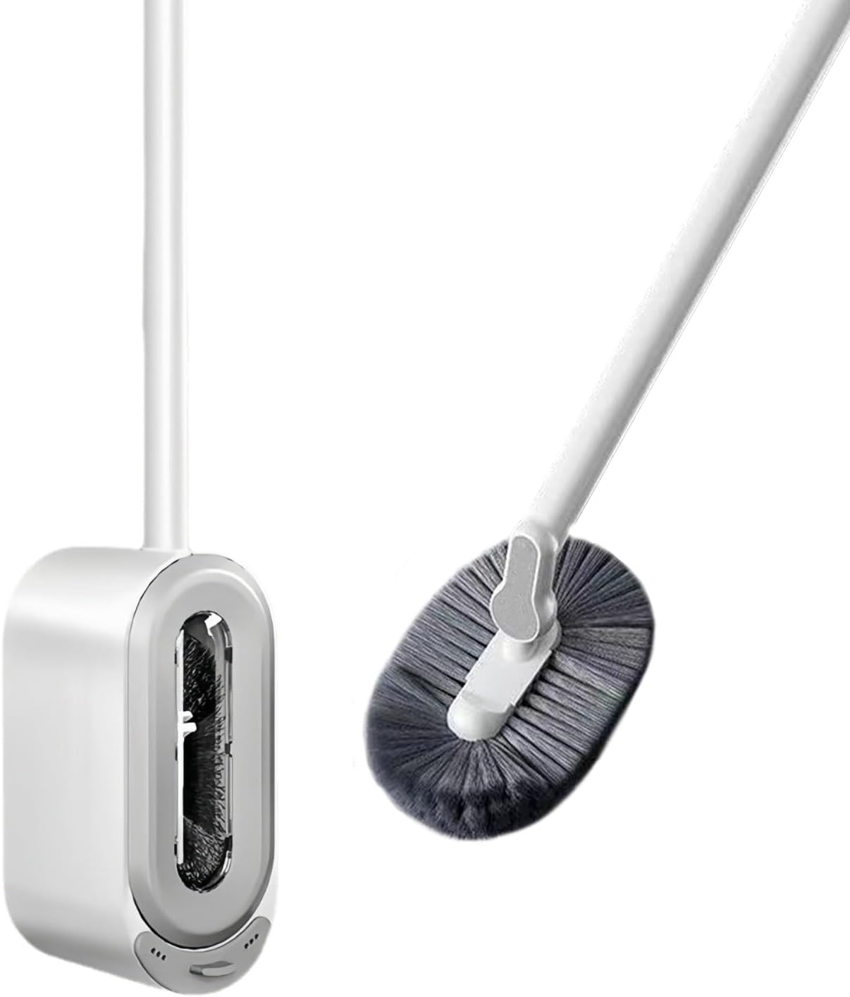 QICI 2-Piece Toilet Brush with Wall Mounted Holder