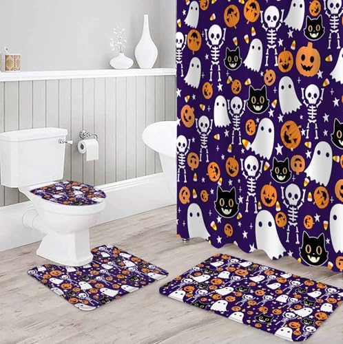ZOE GARDEN Halloween Purple Bathroom Set