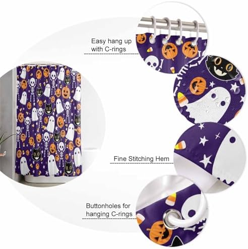 ZOE GARDEN Halloween Purple Bathroom Set