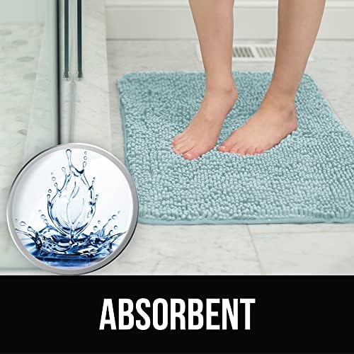 KANGAROO Plush Bath Rug 24x17 Seafoam