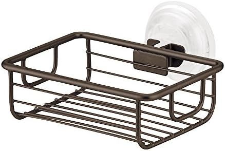 InterDesign Classico Suction Shower Caddy with Shelves and Hooks