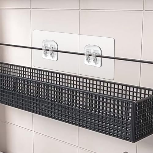 4 Pack Adhesive Hooks for Shower Caddy No Drilling