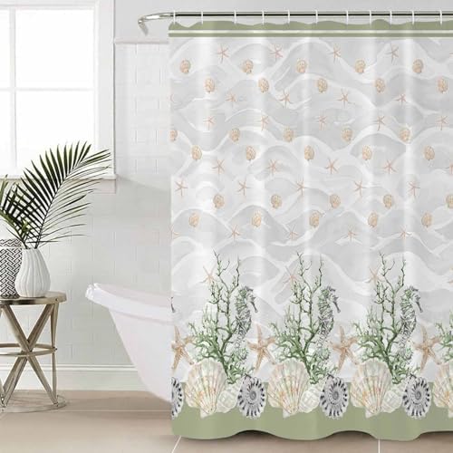 ZOE GARDEN Sage Coastal Bathroom Set with Rug and Accessories