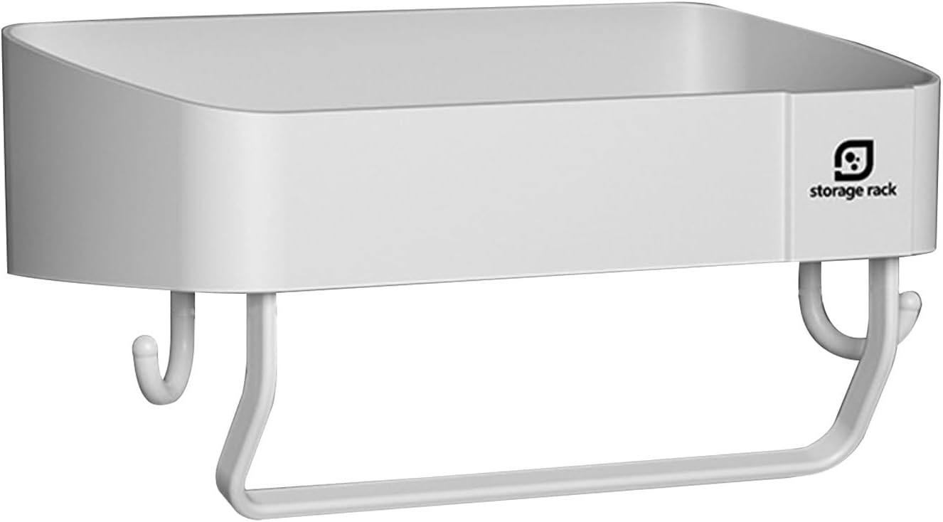 Shower Caddy No Drilling Adhesive Storage Shelf White