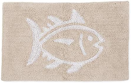Southern Tide Skipjack Cotton Reversible Bath Rug 20x32 Sand