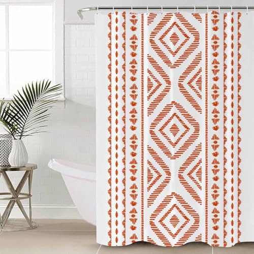 ZOE GARDEN Geometric Orange Bathroom Set