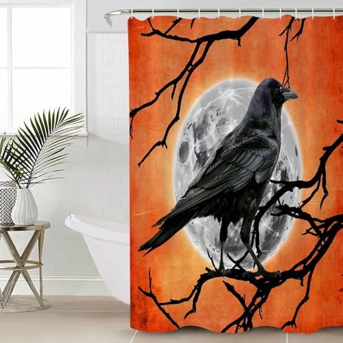 ZOE GARDEN Halloween Bath Set with Curtain Rug and Accessories 1