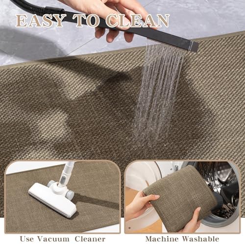 Chakme Ultra Thin Non Slip Bath Mat 24x17 Dark Beige