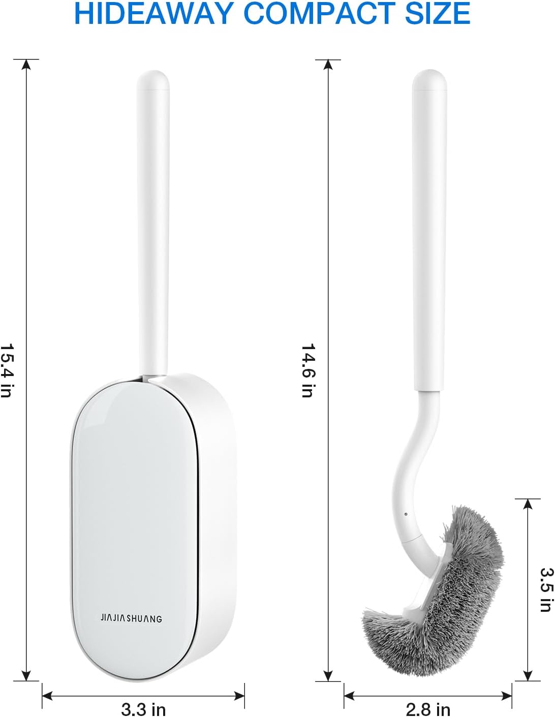 OSCIOSS Toilet Cleaner Brush Set 2 Pack Wall Mounted