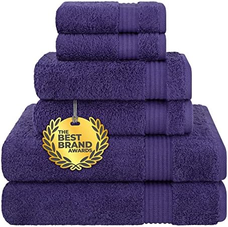 Cotton Paradise 6 Piece Purple Towel Set