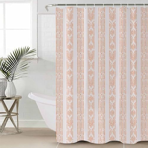 ZOE GARDEN Orange Boho Bathroom Set with Rug and Hooks