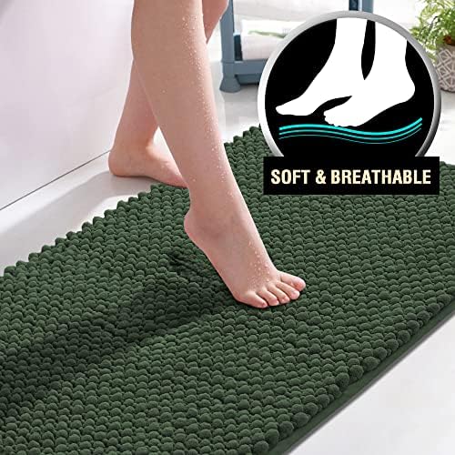 HVERSAILTEX Bath Rugs Set of 2 Non-Skid Plush Runner