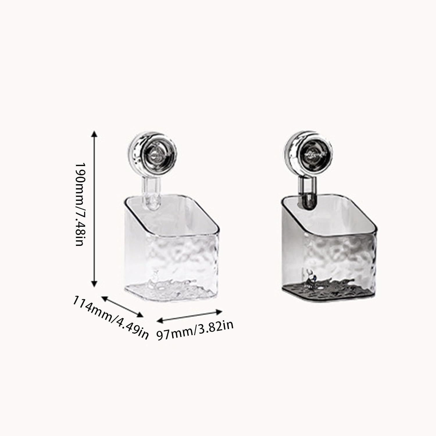 BILIKEYU Luxury Glacier Shower Caddy with Suction Cups 1