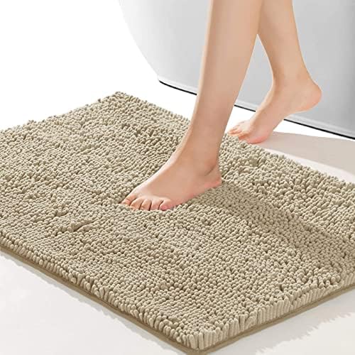 SONORO KATE Plush Bath Rug Non-Slip 3220 Beige