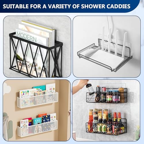 FGSAEOR 4Pack Adhesive Hooks for Shower Caddy