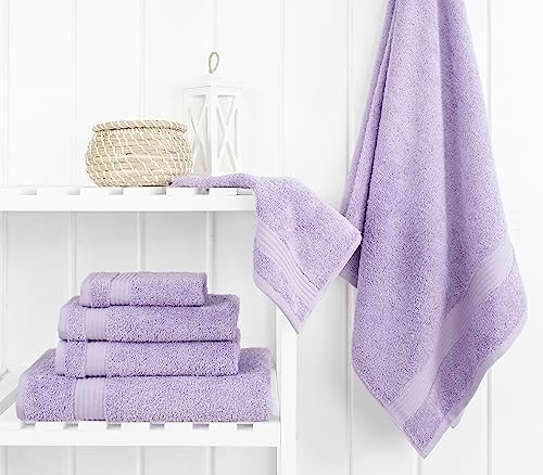 Cotton Paradise 6 Piece Lilac Towel Set 1