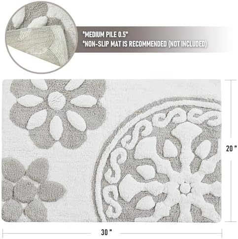 Madison Park Casablanca Cotton Tufted Bath Rug - Taupe 20 x 30