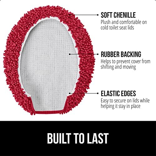 GORILLA GRIP 24x17 Bath Rug 175x15 Toilet Cover Set Red