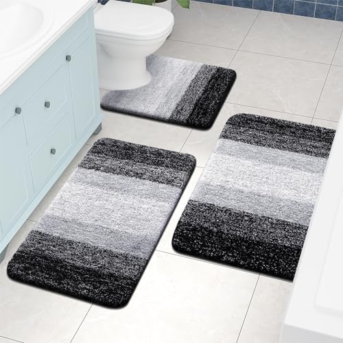 Arotive Microfiber Bath Mat 24 x 16 Black