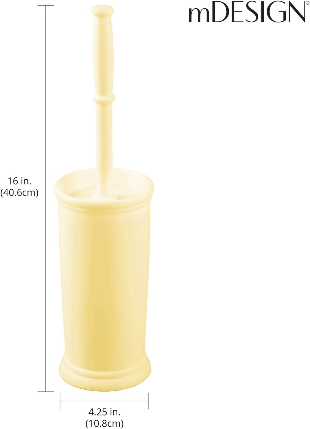 mDesign Toilet Bowl Brush with Modern Holder