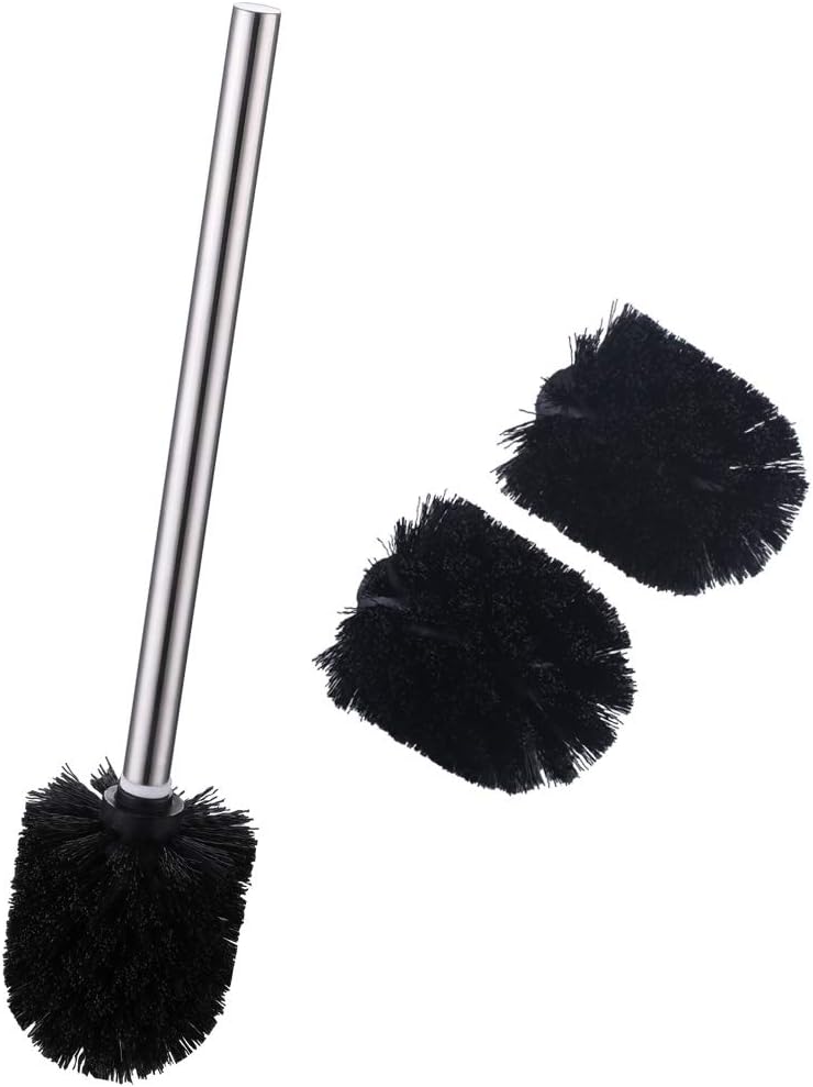 Angle Simple Toilet Brush Set 3PCS with Stainless Steel Handle