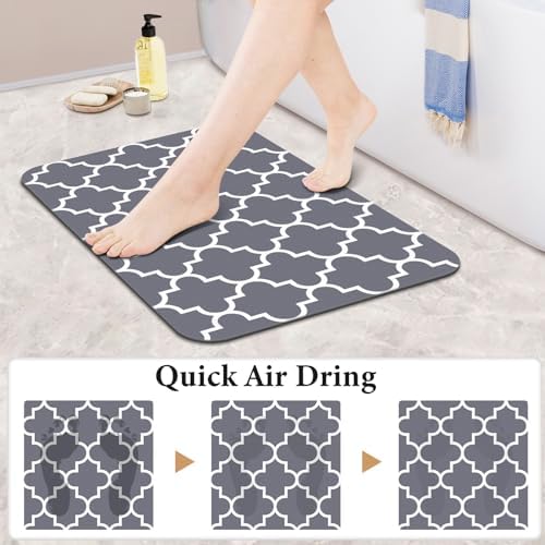 Kmat Bath Mat Quick Dry Absorbent Non-Slip Rugs
