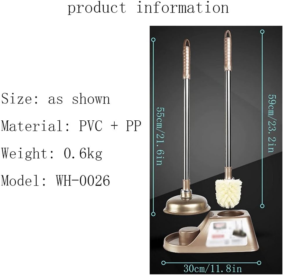 Toilet Brush and Holder Set with Strong Bristles