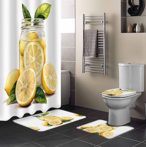 ZOE GARDEN Watercolor Lemon Bathroom Set