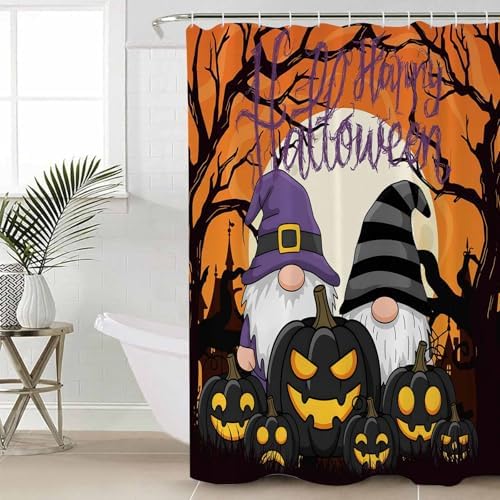ZOE GARDEN Halloween Bathroom Set with Curtain Rug Accessories