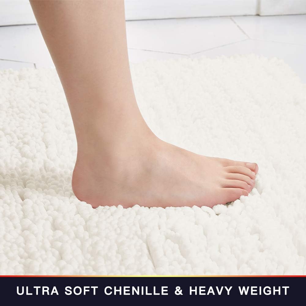 Walensee 2 Piece Bath Rug Set Non Slip Chenille