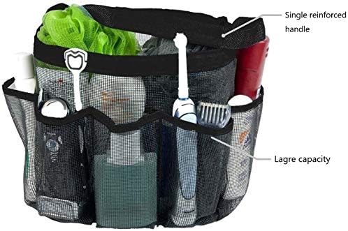 VousNous Mesh Shower Caddy with 8 Compartments Black