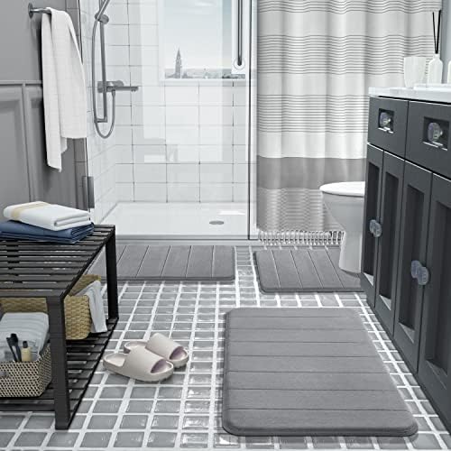 Yimobra 3-Piece Bath Rug Set with Non-Slip Mats