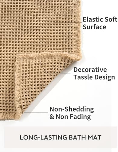 Tchdio Waffle Bath Mat 2 x 6 Non-Slip
