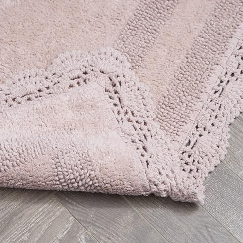 Laura Ashley Dusty Pink Cotton Bath Mat 21x34