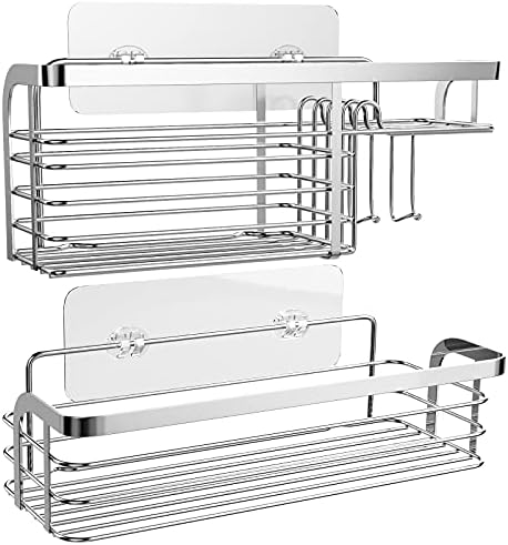 Smatorga Adhesive Shower Caddy 2 Pack Organizer