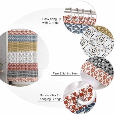 ZOE GARDEN Boho Geometric Bathroom Set